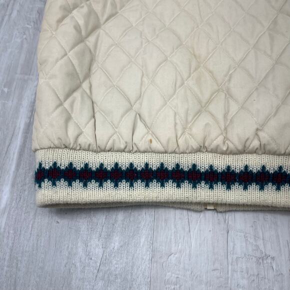 Vintage Junior Exchange Reversible Winter Knit Warm Full Zip Outdoors Ski Vest - Picture 9 of 15